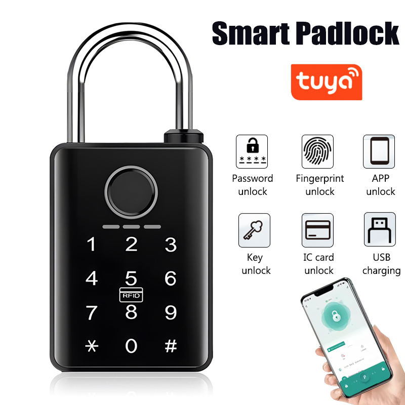 Smart Door Lock Wifi - Tuya Smart Deurslot Vingerafdrukhangslot Wachtwoord APP