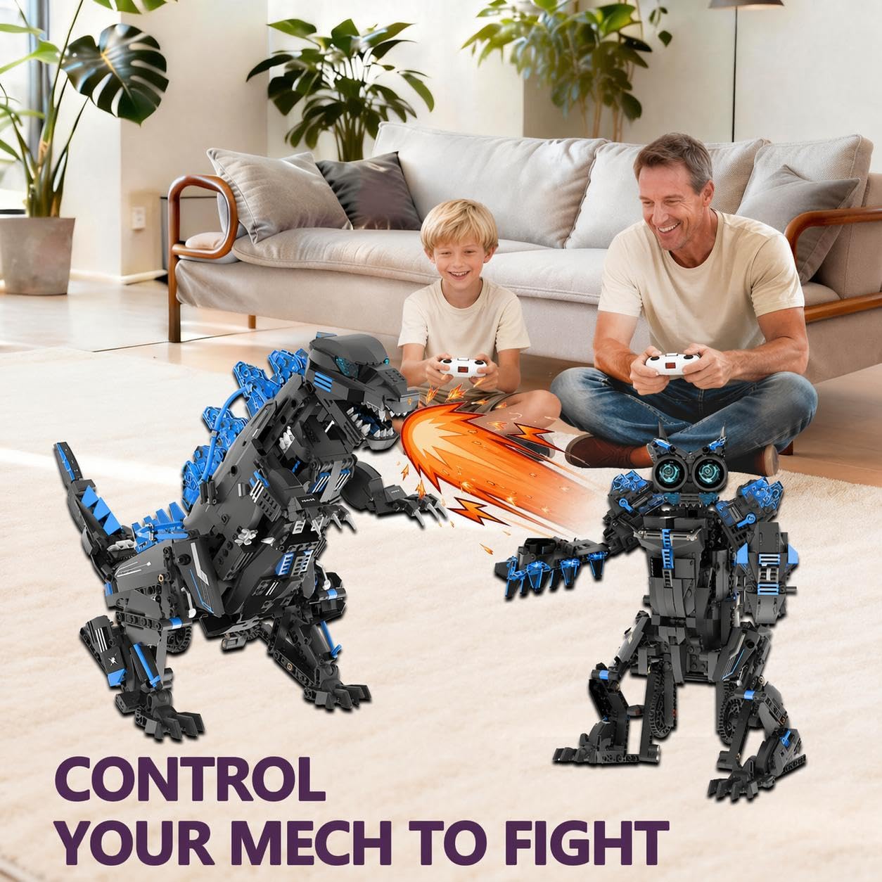 Stem Robotics Kit - 5-in-1 transformeerbare STEM-robot-dinosaurusbouwset – programmeerbare doe-het-zelf-robotica-set