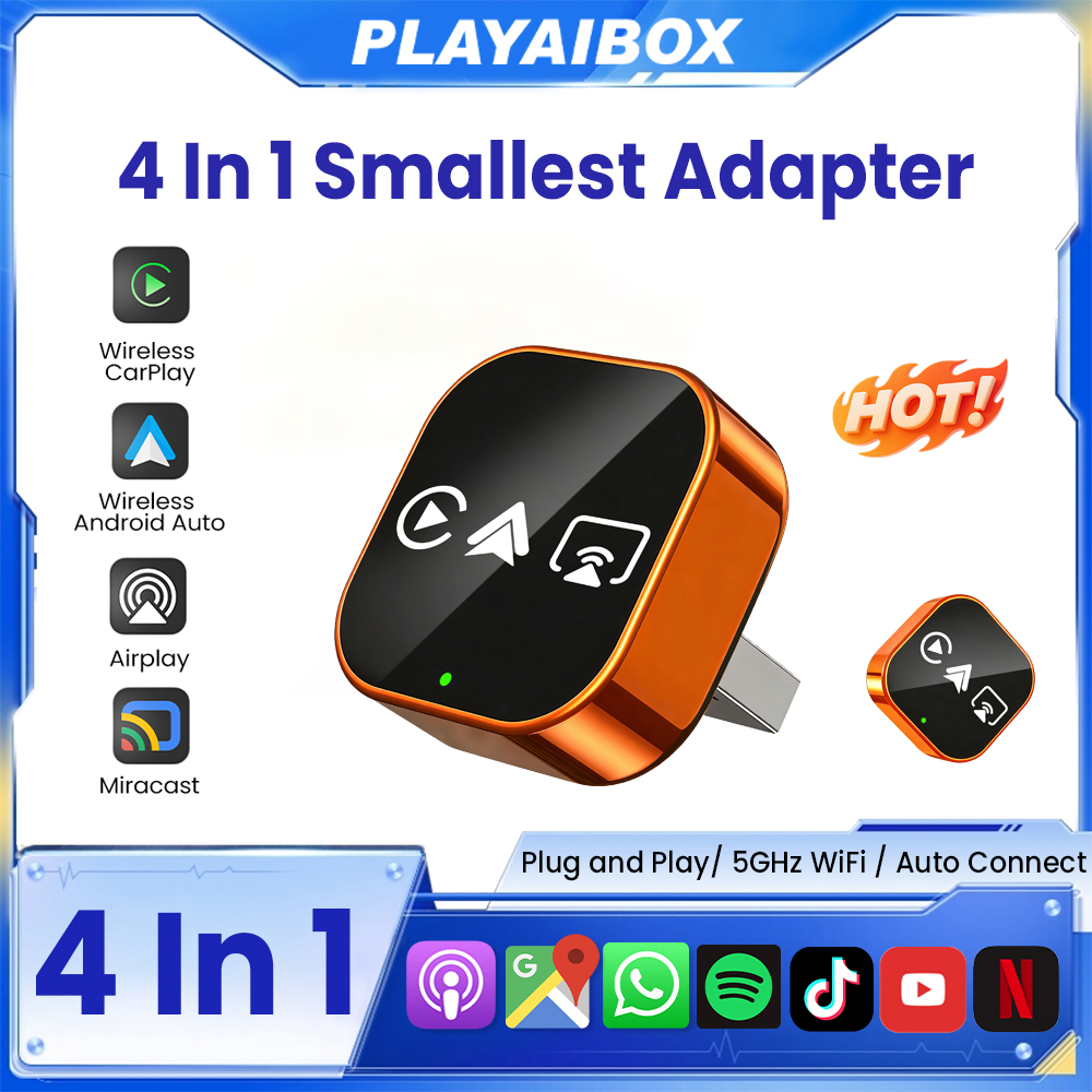 Wifi Smart Plug - 2026 4-in-1 Nieuwe Upgrade Carplay Adapter