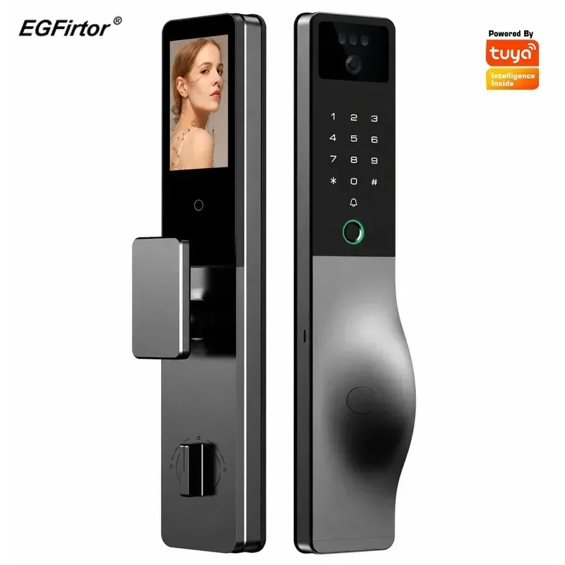 Smart Door Lock Wifi - Slimme deurvergrendeling met intercom, wachtwoord, Tuya-afstandsbediening,