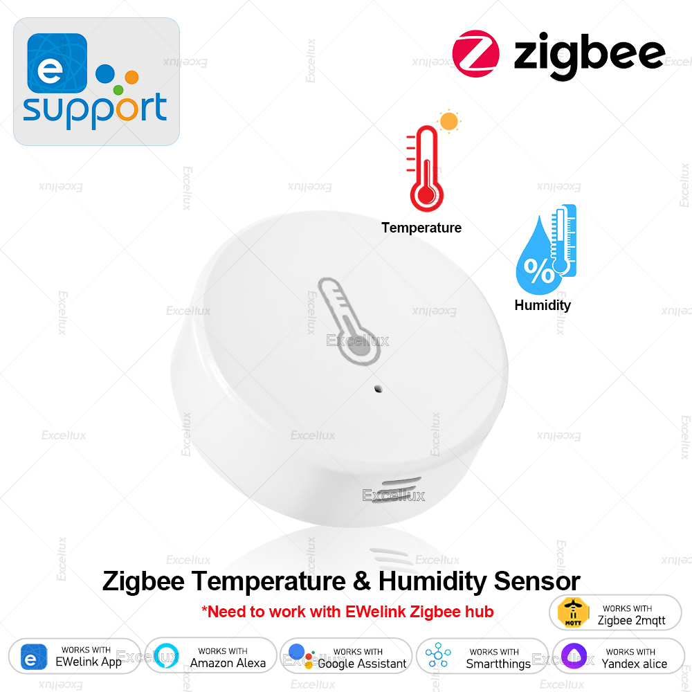 Smart Home Automation Kit - EWelink Smart Zigbee temperatuur-vochtigheidssensor App-bediening Binnenthermometer