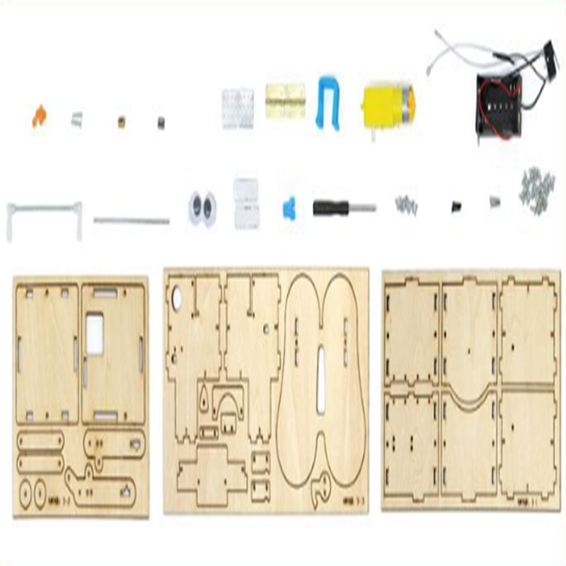 Houten doe-het-zelf robot die  - Stem Robotics Kit recensie en prijs