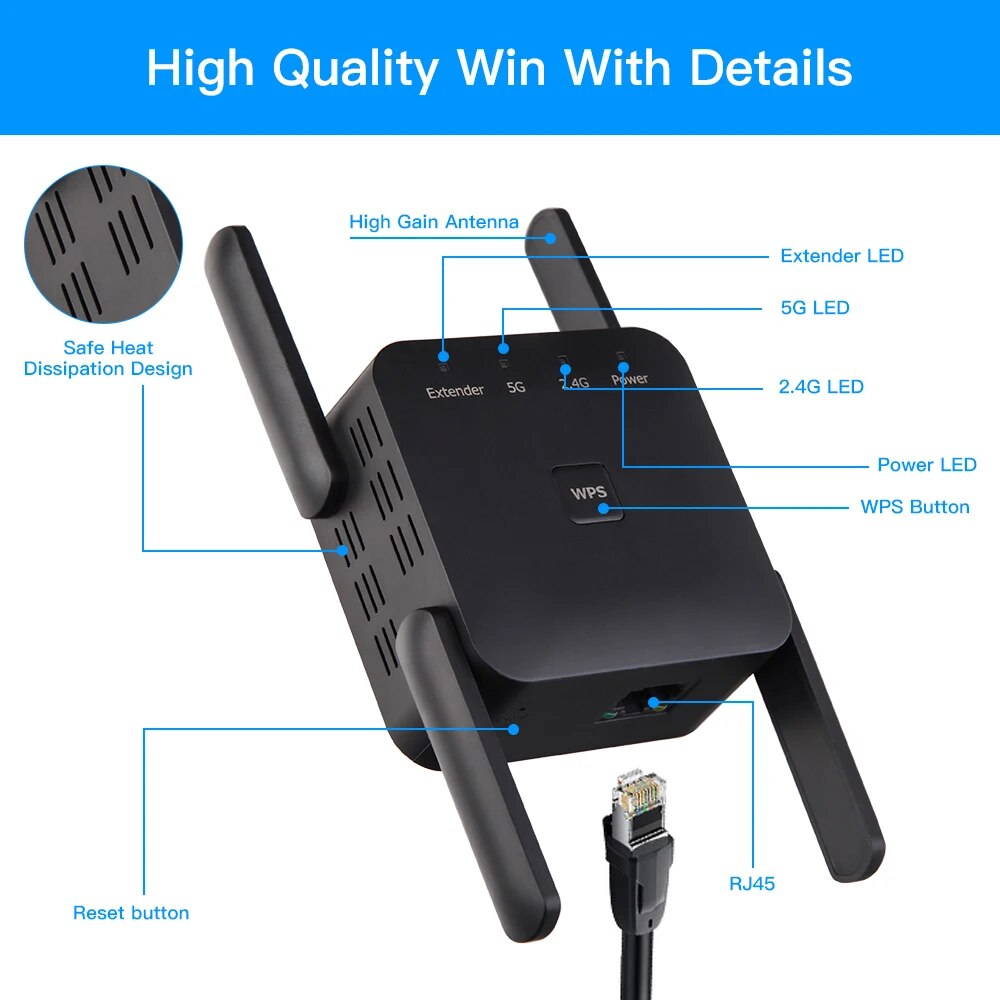WiFi Repeater 1200Mbps 2.4GHz/ - Wifi Smart Plug recensie en prijs