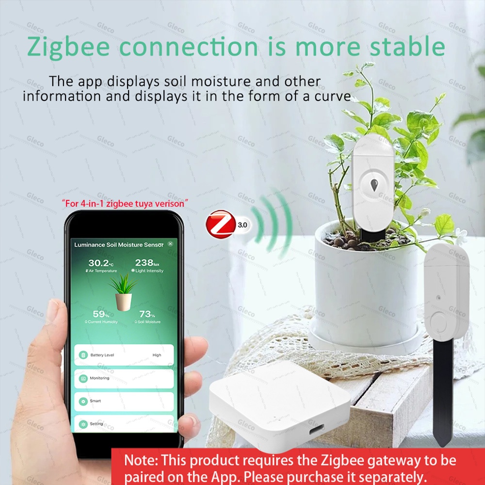 Zigbee Bodemvochtsensor Meter  - Smart Home Automation Kit recensie en prijs