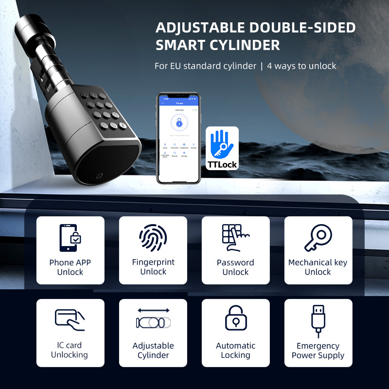Smart Euro Cilindrisch Deurslo - Smart Door Lock Wifi recensie en prijs