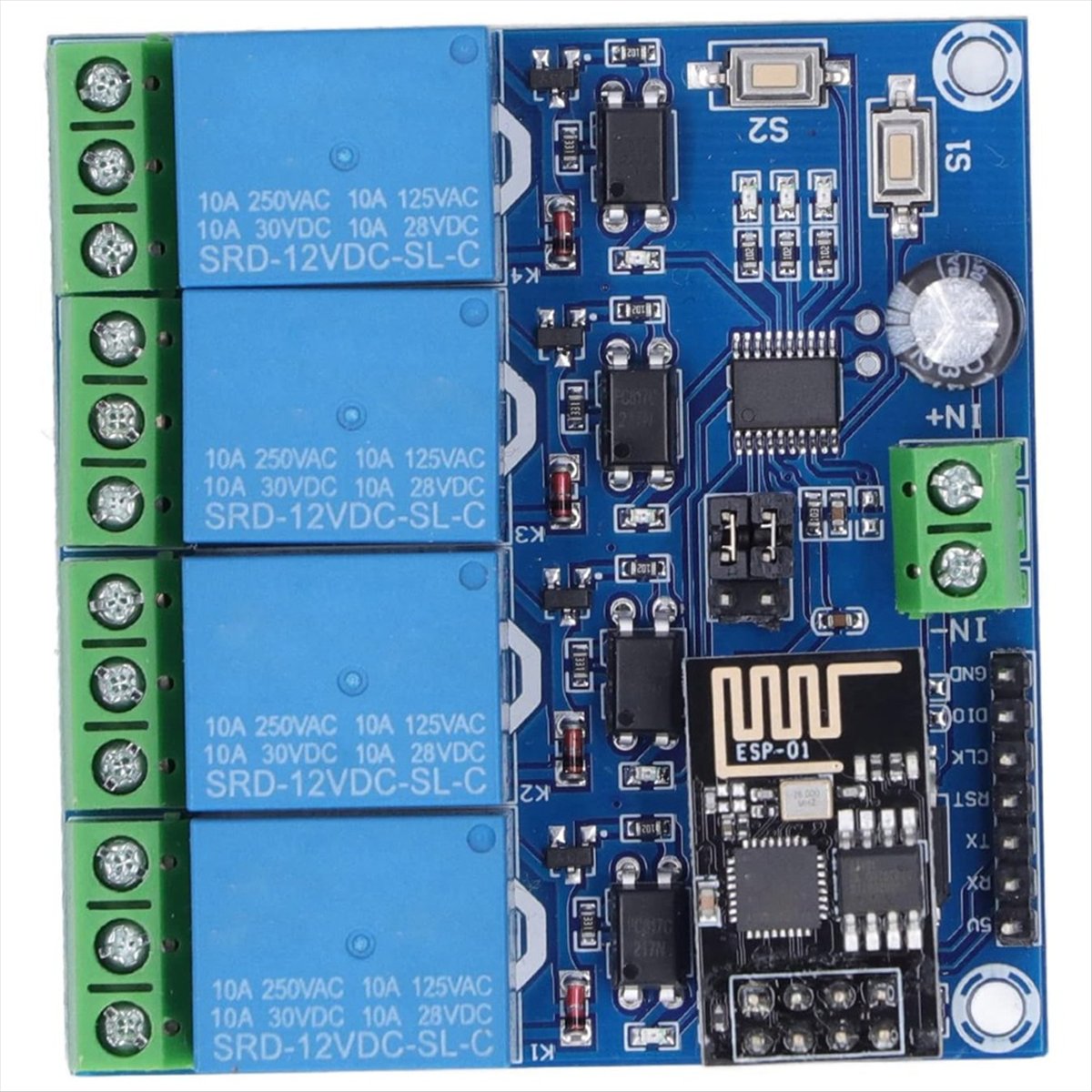 Super Sale 4-kanaals WiFi draa - Esp8266 Relay Module recensie en prijs