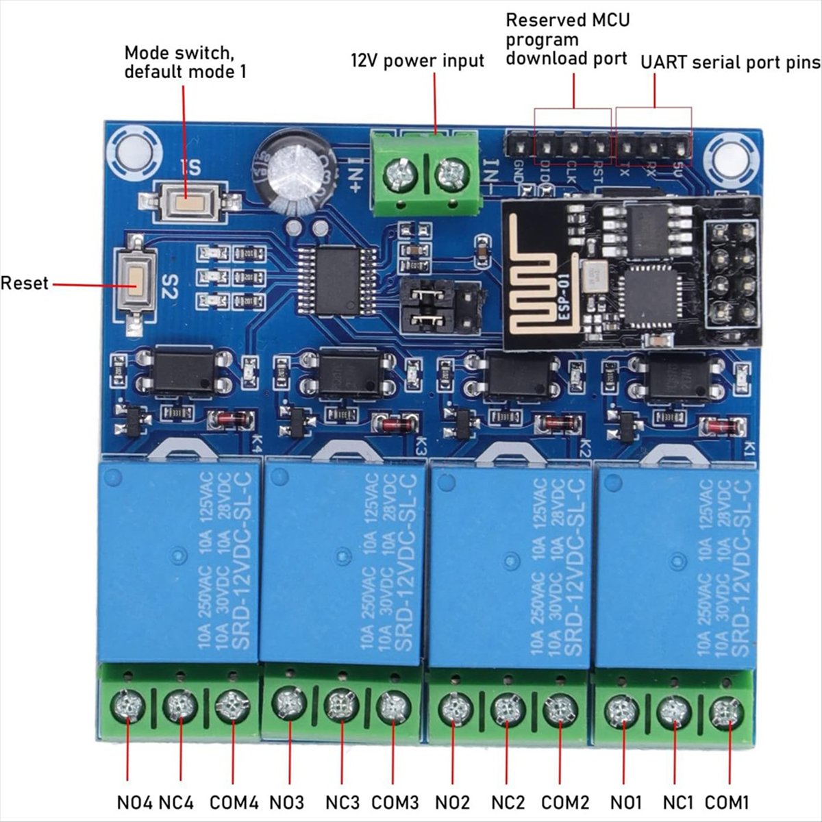 Super Sale 4-kanaals WiFi draa - Esp8266 Relay Module recensie en prijs