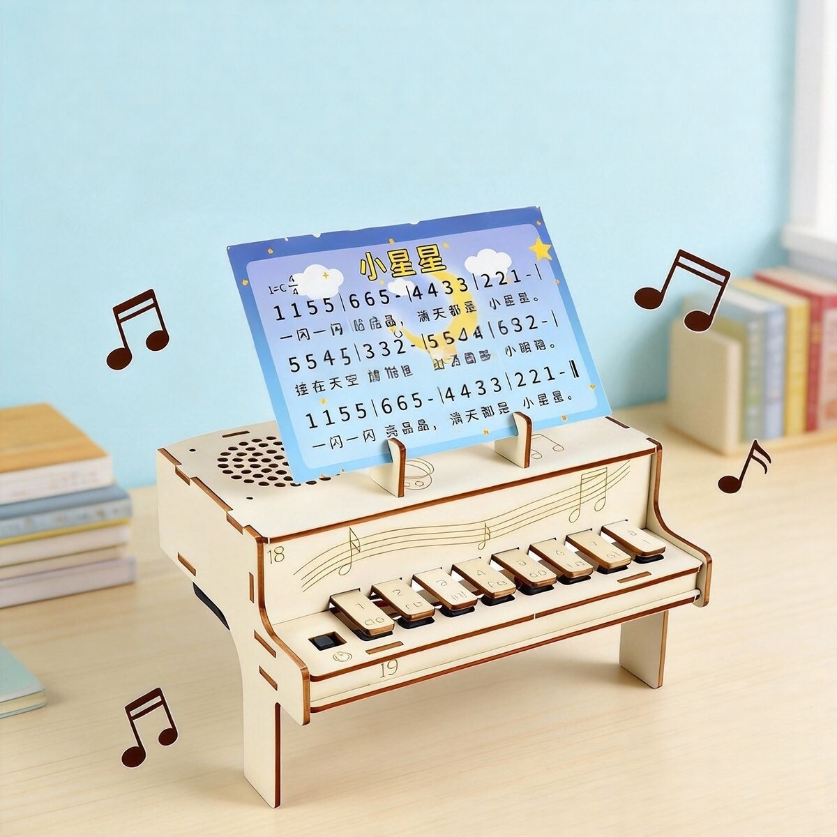 DIY houten elektronische piano - Electronics Project Kit recensie en prijs