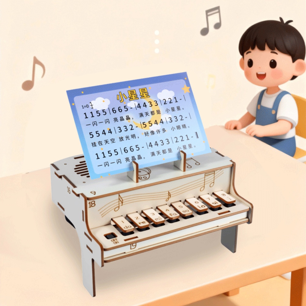 DIY houten elektronische piano - Electronics Project Kit recensie en prijs