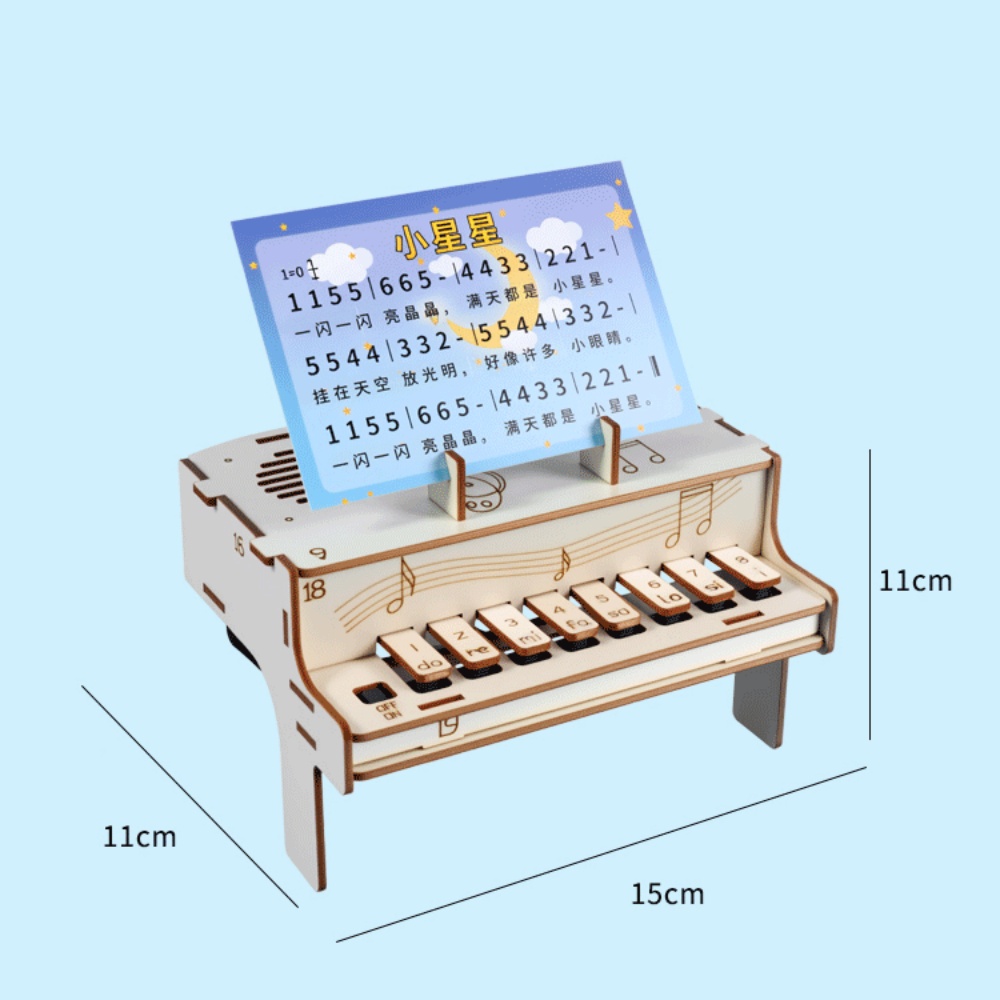DIY houten elektronische piano - Electronics Project Kit recensie en prijs